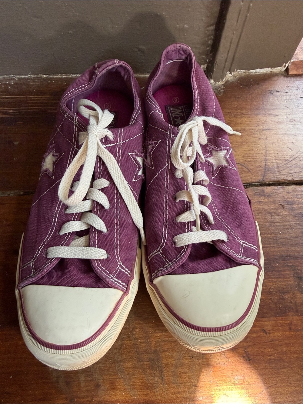 Converse one star size 8 purple